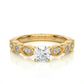 Royal Spark Halo Vermeil Engagement Statement Ring