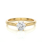 Classic Solitaire Vermeil Moissanite Lab Diamond Ring