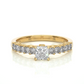 Vermeil Princess Moissanite / Lab Grown Diamond Engagement Ring
