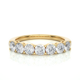 Lab Moissanite Seven Stone Wedding Band Ring