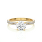 Pure Elegance Round Stone Moissanite Vermeil Engagement Ring