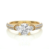 Three Stone Lab Grown Diamond Engagement Ring