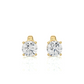 Vermeil Round Lab Moissanite Diamond Earrings