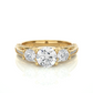 Three Stone Round Diamond Engagement Ring