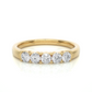 Five Stone Moissanite Lab Diamond Vermeil Ring