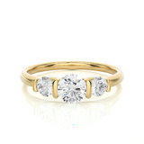 Lab Grown / Moissanite Diamond Three Stone Engagement Ring