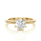 Elegant Round Cut Moissanite Lab Diamond Engagement Ring
