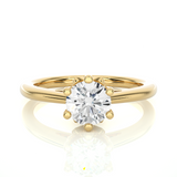 Elegant Round Cut Moissanite Lab Diamond Engagement Ring