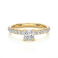 Princess Cut Lab & Moissanite Diamond Pavé Engagement Ring