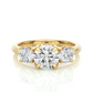 Round Diamond Three Stone Engagement Ring