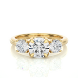 Round Diamond Three Stone Engagement Ring