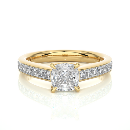Cushion Cut Moissanite Diamond Luxury Engagement Ring