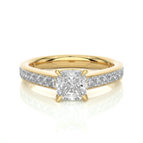 Cushion Cut Moissanite Diamond Luxury Engagement Ring