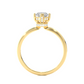 Elegant Vermeil Moissanite Lab Diamond Solitaire Ring