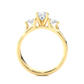 Princess Diamond Three Stone Engagement Ring