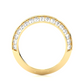 Delicate Lab Moissanite Wedding Band Gold Vermeil Stackable Ring