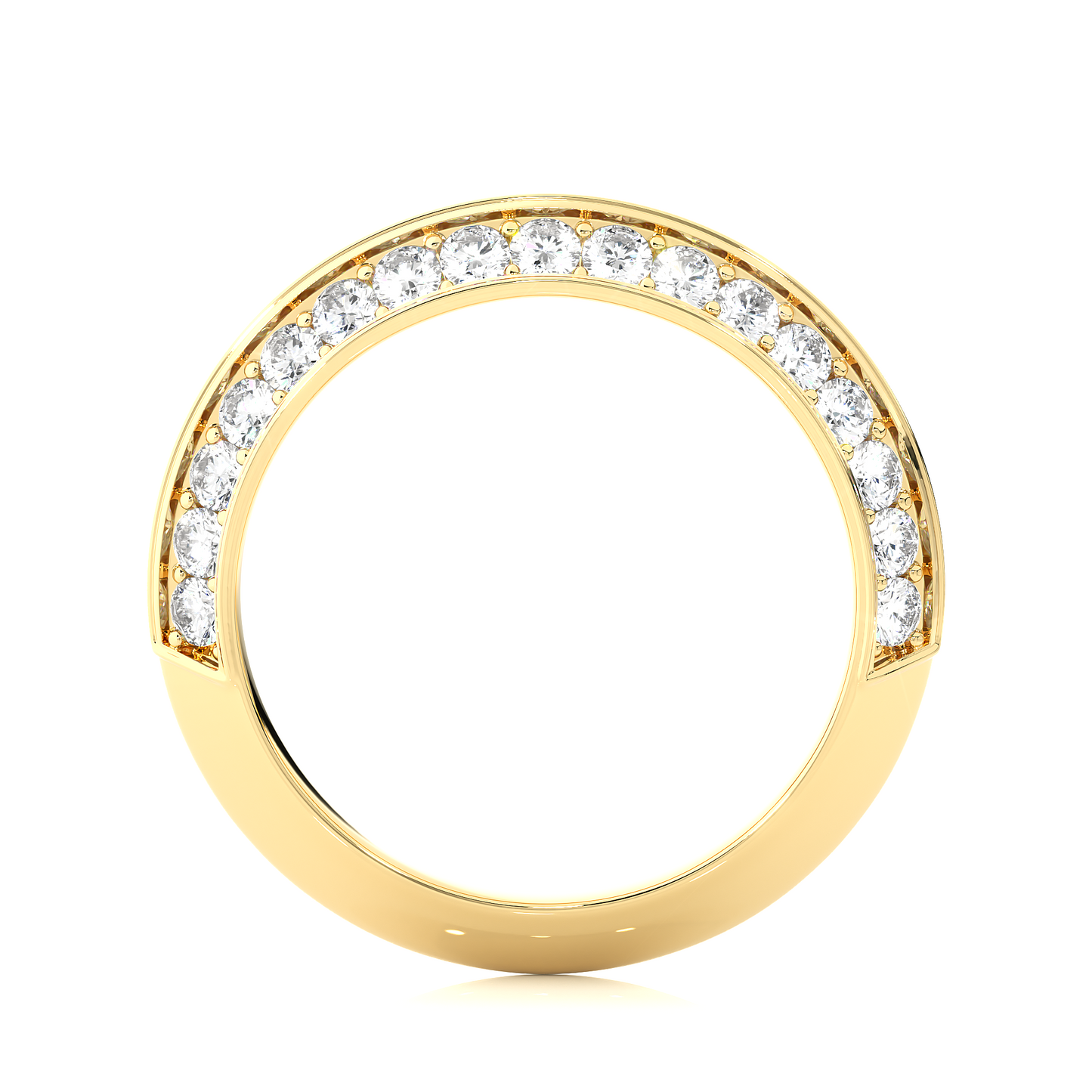 Delicate Lab Moissanite Wedding Band Gold Vermeil Stackable Ring