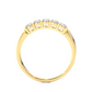 Five Stone Moissanite Lab Diamond Vermeil Ring