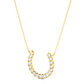 Lucky Horseshoe Lab Diamond Gold Necklace