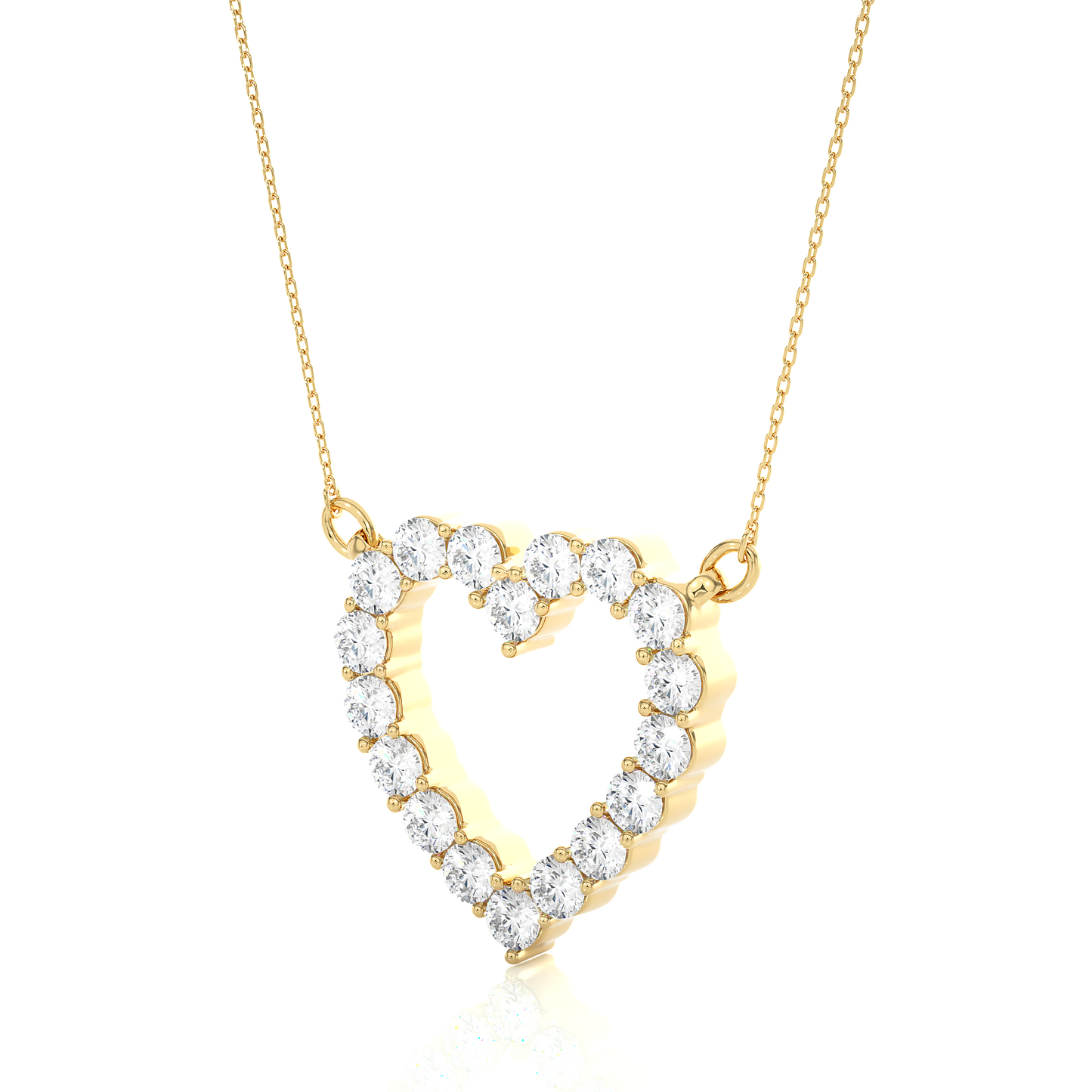 Heart  Shape Lab Grown Diamond Pendant Necklace