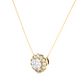 Round Halo Lab Diamond Pendant Necklace