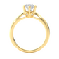 Elegant Round Cut Moissanite Lab Diamond Engagement Ring