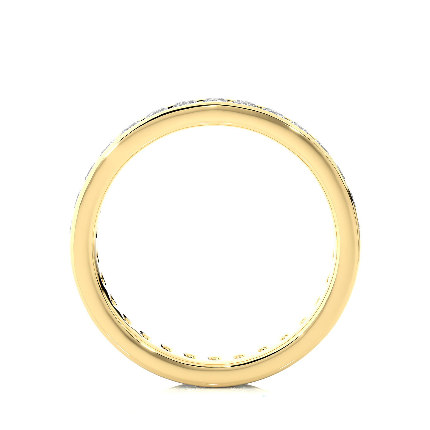 Channel Set Lab Grown Diamond Wedding Band