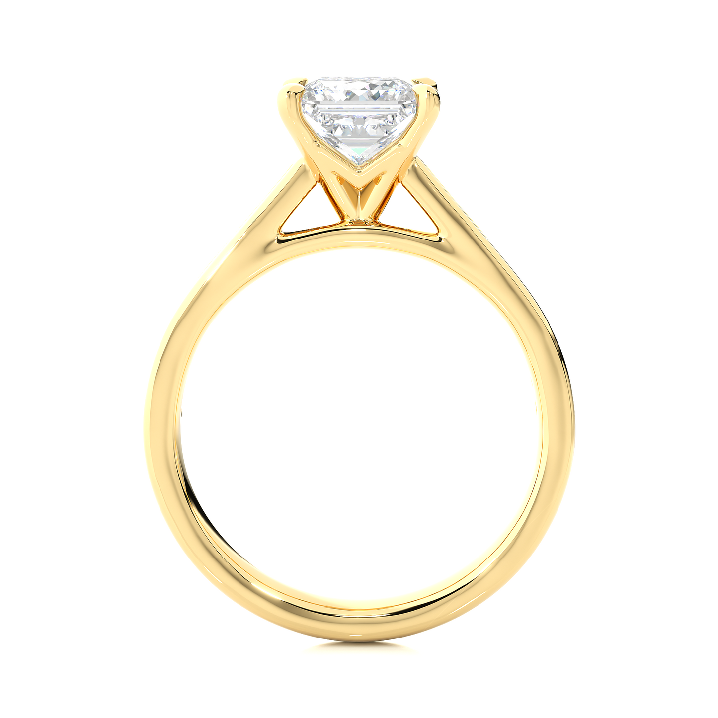 Princess Cut Lab / Moissanite Diamond Engagement Ring