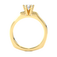 Minimalist Round Vermeil Moissanite Lab Diamond Engagement Ring