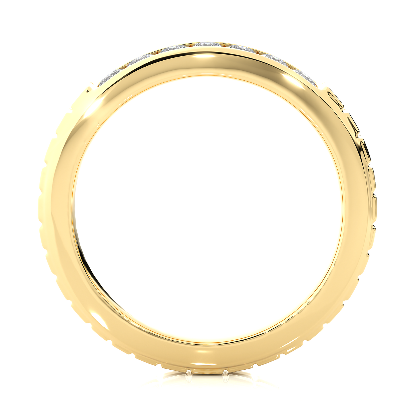 Men’s Lab Diamond Double Row Wedding Band
