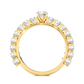 Vermeil Round Moissanite Lab Diamond Eternity Engagement Ring