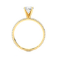 Pure Elegance Round Stone Moissanite Vermeil Engagement Ring