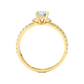 Three Stone Lab Grown Diamond Pavé Engagement Ring
