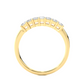 Princess Cut Diamond Vermeil Half Eternity Wedding Band