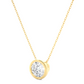 Vermeil Gold Bezel Round Moissanite / Lab Grown Diamond Pendant