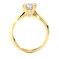 Princess Cut Vermeil Moissanite / Lab Grown Engagement Ring