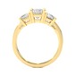 Three Stone Princess Lab Grown Diamond Engagement Ring