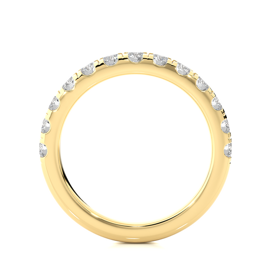 Round Prong Set Eternity Wedding Band Vermeil Ring