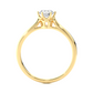Classic Solitaire Vermeil Moissanite Lab Diamond Ring