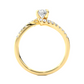 Twist Style Vermeil Moissanite Lab Diamond Engagement Ring