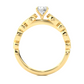 Royal Spark Halo Vermeil Engagement Statement Ring