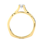 Infinity Twist Vermeil Moissanite Lab Diamond Engagement Ring