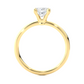 Princess Cut Vermeil Moissanite Lab Diamond Engagement Ring