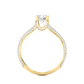 Double Pavé Split Shank Moissanite Diamond Vermeil Ring