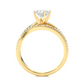 Elegant Twisted Band Vermeil Diamond Engagement Ring