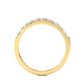 Minimalist Half Eternity Moissanite Lab Diamond Vermeil Ring