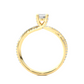 Moissanite Solitaire Ring Lab Diamond Vermeil Engagement Ring