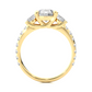 Round Lab Moissanite Diamond Engagement Ring
