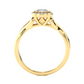 Vermeil Round Moissanite / Lab Grown Diamond Twisted Band Ring