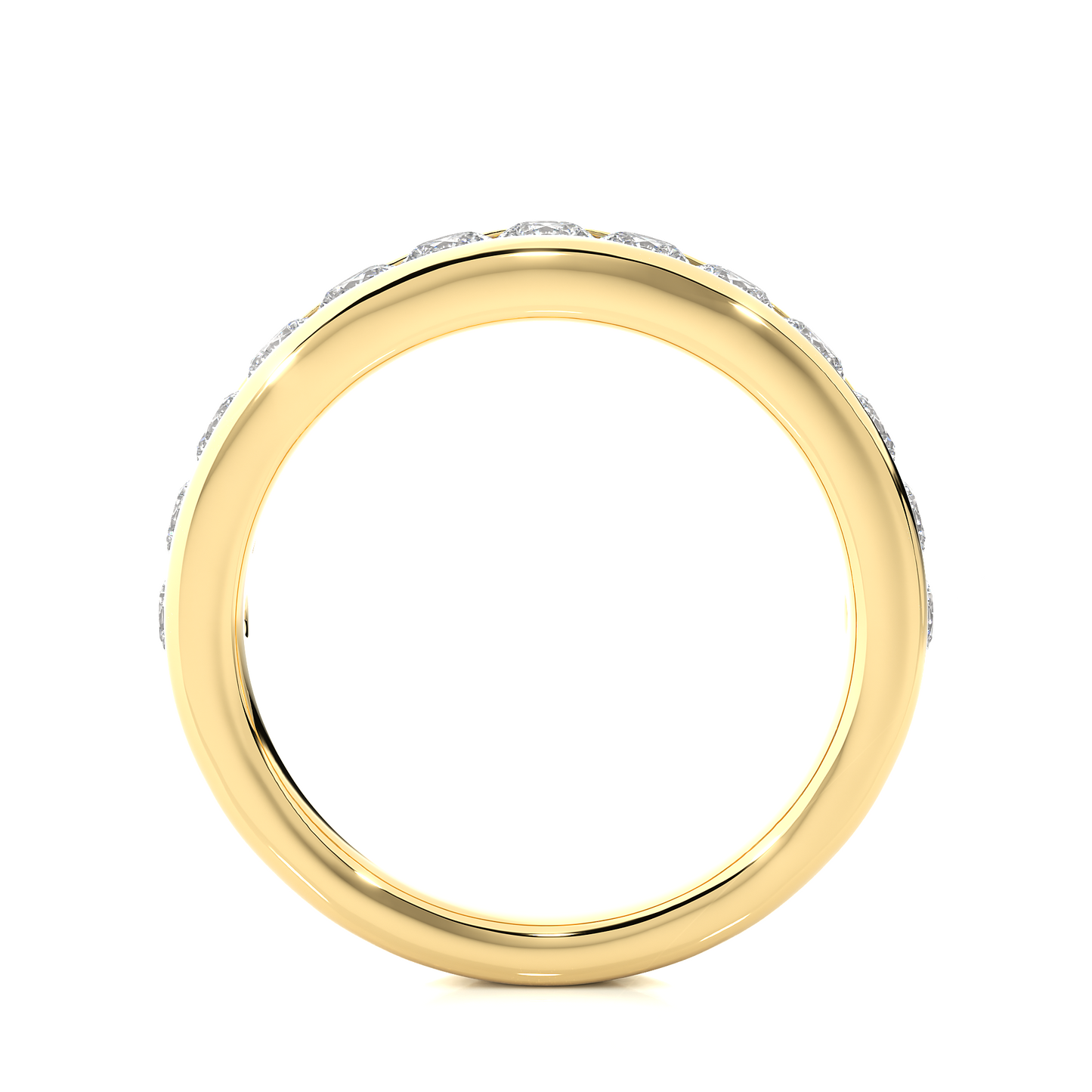 Eternity Diamond Moissanite Lab Vermeil Wedding Band